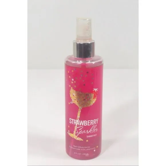 Bath & Body Works Strawberry Sparkler Shimmer Mist 8oz Discontinued Rare HTF - Picture 1 of 2
